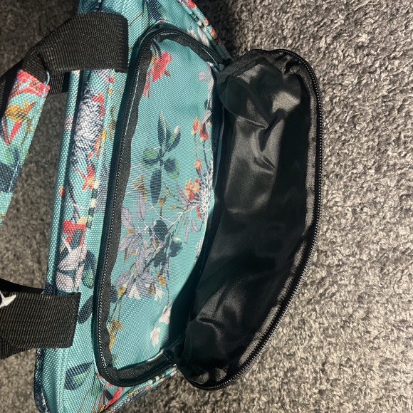 Bang And Carson Large Hanging Travel Bag Turquoise With Flowers New - Picture 7 of 8